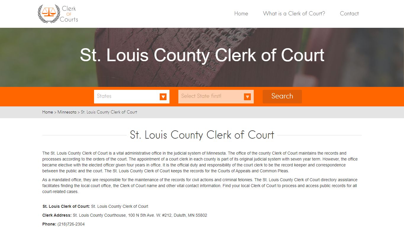 St. Louis County Clerk of Court